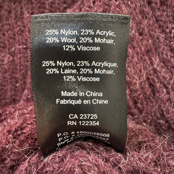 Aritzia talula purple mohair wool sweater turtleneck - Picture 4 of 5